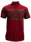 MENS BURGANDY 28240 WESTER POLO SHIRT