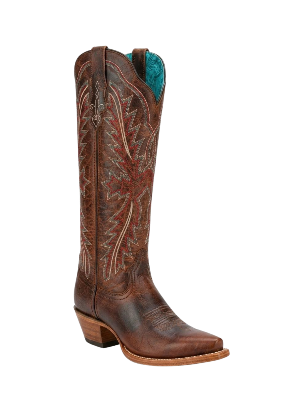 WOMENS LEATHER AURORA TALL SNIP TOE BOOTS