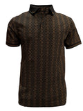 MENS BROWN-BLACK 28247 WESTER POLO SHIRT