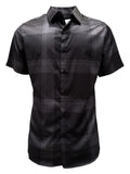 MENS SHORT SLEVE 4058 MICRO BLACK SHIRT